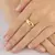 Anel cravejado com micro zircônias - Banhado a Ouro 18k-32g