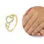 Anel corações cravejado com micro zircônias - Banhado a Ouro 18k- 2g