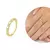 Anel cravejado com micro zircônias - Banhado a Ouro 18k- 2g