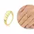 Anel Croissant - liso - Banhado a Ouro 18k- 2g