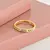 Anel corrente cravejado com micro zircônias - Banhado a Ouro 18k- 2g - comprar online