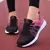 Sapatilhas femininas com cordões em malha respirável, sapatos casuais, sapatos na internet