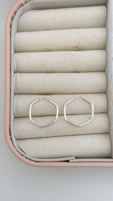 Argola hexágono fio redondo G - comprar online