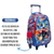 Mochila Grande Bolsa Escolar Infantil Rodinhas Carros Estampas 3D