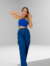 Calça cargo jeans escuro
