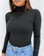 Blusa manga longa canelada