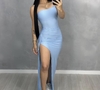 Vestido Longo abertura lateral regulável - comprar online
