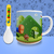 Taza plástica con cuchara - Mario Bros + Nombre personalizado - Palente sublimaciones