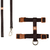Conjunto Peitoral H de Gato Preto Caqui