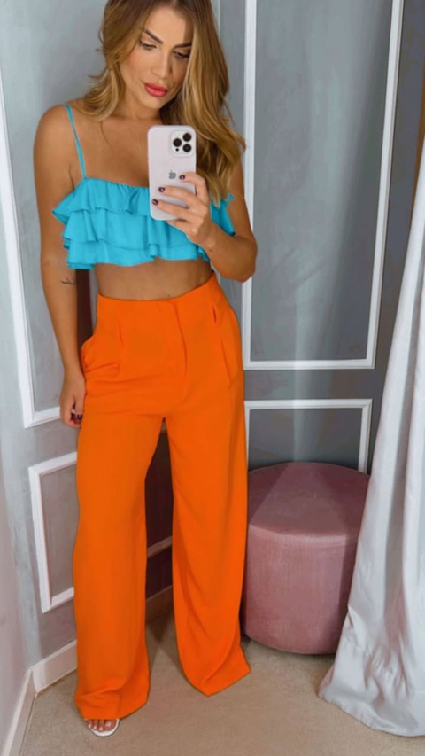 Calça pantalona orange - comprar online