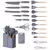 Kit 19 Peças Completo Jogo Utensílios de Cozinha Luxo Com Tábua em Silicone E - comprar online