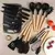 Kit 19 Peças Completo Jogo Utensílios de Cozinha Luxo Com Tábua em Silicone E - comprar online