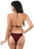 Biquini De Amarrar Rose Com Marsala Alcinha | REF: BK69 - Rudley Mini Mercado