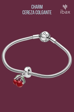 Charm Colgante Cerezas Asimétricas - tienda en línea