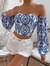 Blusa Ombro a Ombro Estampada Floral – Elegância e Conforto para o Verão - comprar online