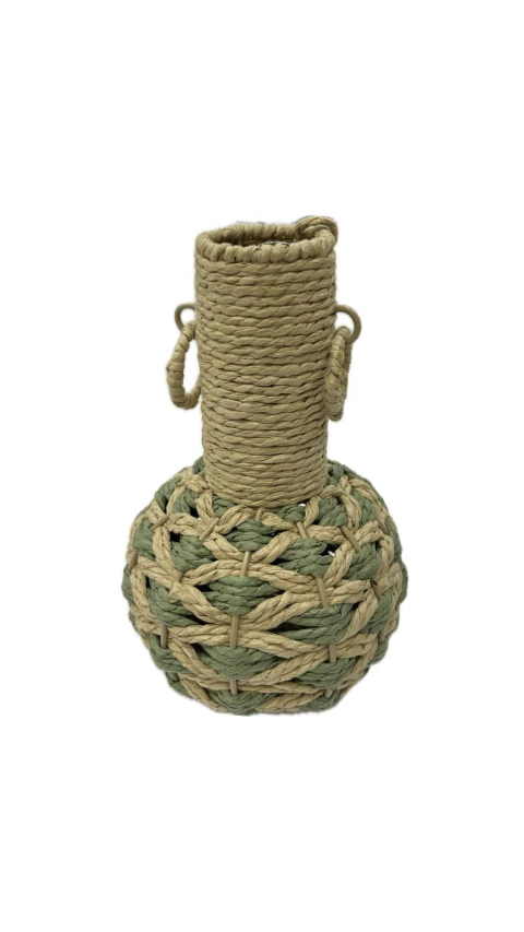 23572 VASO EM PALHA CESTARIA REDONDO TRANÇA DUPLA - 300 - comprar online