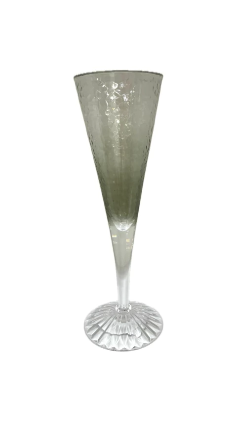 TAÇA CHAMPANHE EM ACRILICO DETALHE BASE DEGRADA - C/6PCS VERDE - comprar online