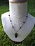 Collar Turmalina y Obsidiana Plateada en internet
