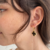 Brinco argola trevo banhado 18k