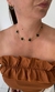 Conjunto trevo preto colar e brinco banhados a ouro 18k - comprar online