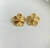 Brinco flor banhado a ouro 18k