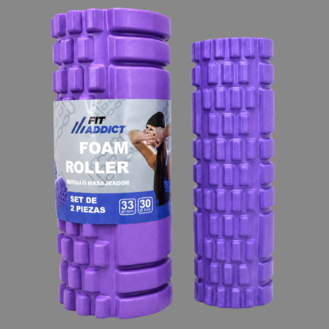 RODILLO MASAJEADOR X2 - FIT ADDICT