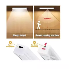 Barra de luz led recargable usb con sensor de movimiento - tienda online