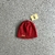 Side Embroidered Cold Hat-Red