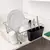 Mainstays Small Dish Drainer Rack - Chrome/Black on internet