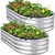 Planter Boxes Galvanized Raised Garden Bed Outdoor for Vegetables Flower Metal