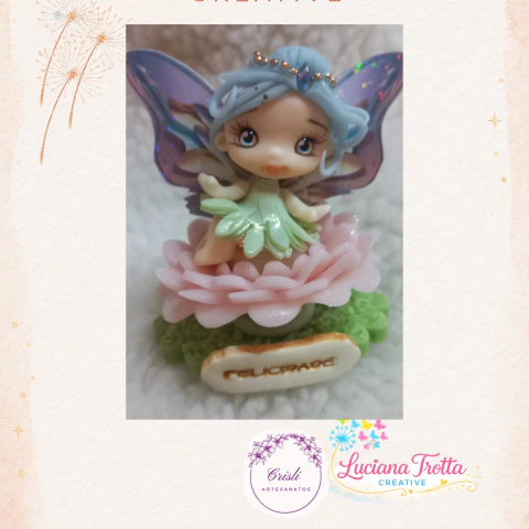 Fadinha Personalizada em Biscuit | Lembrancinha Encantada com Nome
