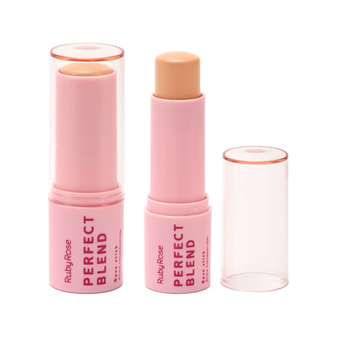 ￼Base em Stick / Bastão Cremosa Perfect Blend Linha Rosa Ruby Rose