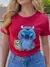 T-shirt Stitch Pijama S.A - vermelho escuro - comprar online