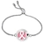 Pulseira Aromática Laço Rosa – Difusor Pessoal em Aço Inox (20mm)
