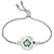 Pulseira Aromática Trevo da Sorte – Difusor Pessoal em Aço Inox (20mm)