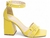 Salto Alto Amarelo com Detalhes em Dourado - comprar online