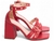 Salto Alto Vermelho com Detalhes em Dourado na internet