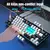 Teclado mecânico para jogos, LED retroiluminado, Interruptor azul, Ergonômico - FidTECH