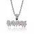 Iced Out Brilhante Zirconia Zinco Cúbico