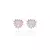 BRINCO CORAÇÃO FUSION QUARTZO ROSA COM ZIRCÔNIAS BRANCAS - PRATA 925 - comprar online