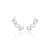 BRINCO EARCUFF MADRE-PÉROLA COM ZIRCÔNIAS BRANCAS - BANHO DE RÓDIO BRANCO - Durare Joias
