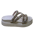 Papete Feminina Plataforma Areia com Tiras Brilhantes Cruzadas – Conforto e Estilo para o Dia a Dia - Rafa Shoes