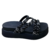 Papete Feminina Plataforma Preta com Tiras Cruzadas Brilhantes – Conforto e Estilo para o Dia a Dia - Rafa Shoes