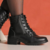 Imagem do Bota Feminina Salto Baixo Thais cor Preta