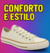 Tênis Feminino Casual Sintético Premium cor Off White - comprar online