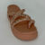 Imagem do Sandália Feminina Tamanco Papete Flatform Pedraria Luxo Dedinho cor Rosê