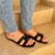 Sandália Feminina Rasteira Casual H Verão Rasteirinha F20 cor Preta - comprar online