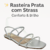 Sandália Feminina Rasteira Calce Fácil 2 em 1 com Brilhos R345 cor Prata - comprar online