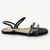 Sandália Feminina Rasteira Calce Fácil 2 em 1 com Brilhos R331 cor Preta - Rafa Shoes