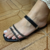 Sandália Feminina Rasteira Calce Fácil 2 em 1 com Brilhos R331 cor Preta - Rafa Shoes